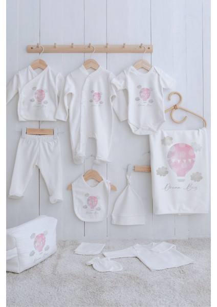 Organik 11'li Hastane Çıkışı - Pure Baby - Pembe Hava Balonu