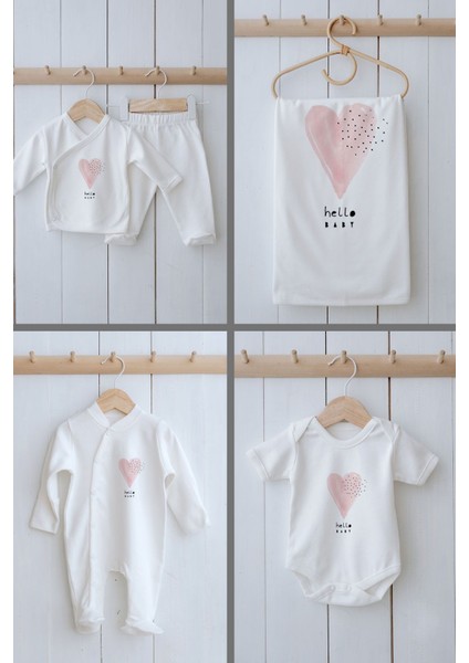 Organik 11'li Hastane Çıkışı - Pure Baby - Pembe Romantik Kalp fiyatları