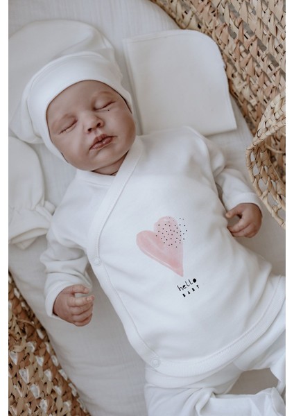 Organik 11'li Hastane Çıkışı - Pure Baby - Pembe Romantik Kalp indirimleri