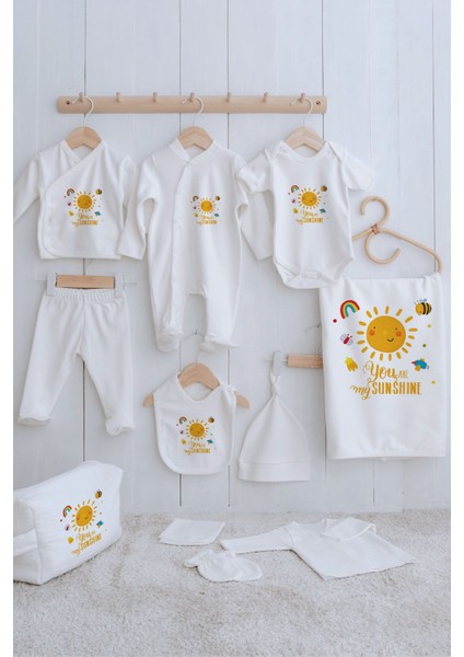 Organik 11'li Hastane Çıkışı - For Baby - Gülen Pastel Güneş