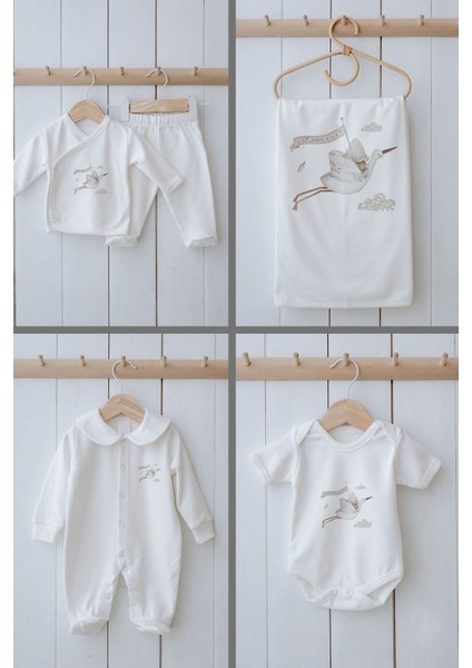 Organik 11'li Hastane Çıkışı - Royal Series - Welcome Baby Stork fiyatları