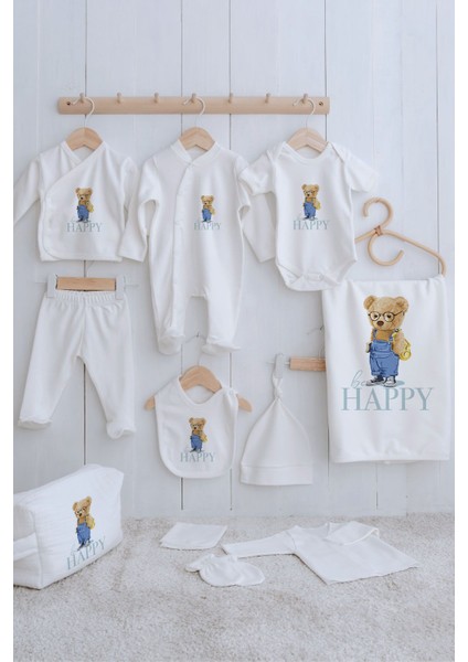 Organik 11'li Hastane Çıkışı - Pure Baby - Salopetli Ayıcık