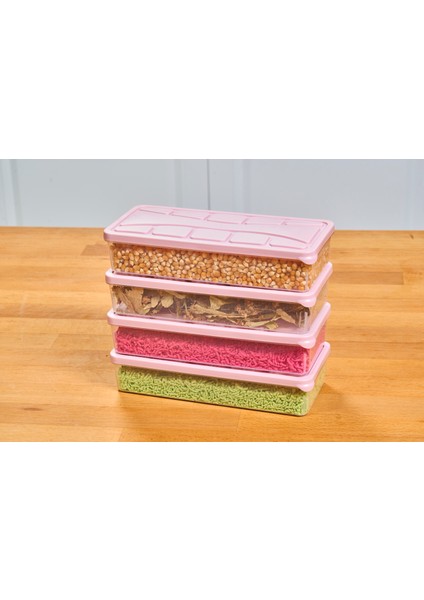 Saklama Kabı Soft Kapak 4 Adet 1.1 Lt Pudra Dondurucu,erzak Kabı