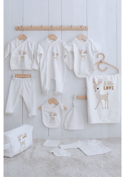 Organik 11'li Hastane Çıkışı - Pure Baby - Çiçek Boynuzlu Geyik