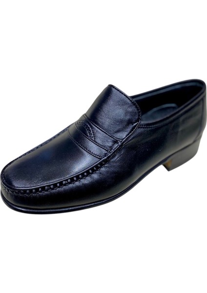 Makosen Fora Dikişli Kösele Rok Iç ve Dış Yüzey DERİ-037-SİYAH