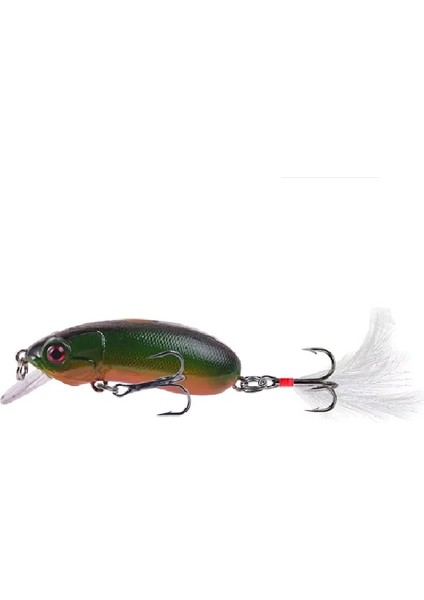Batan Sahte Balık 1 Adet Yemleri 6cm 10G Minnow Wobblers 8 # Plastik Sert Yapay Yem Tüy Kanca ile Sazan Bas Crankbaits 6 Farklı Renk