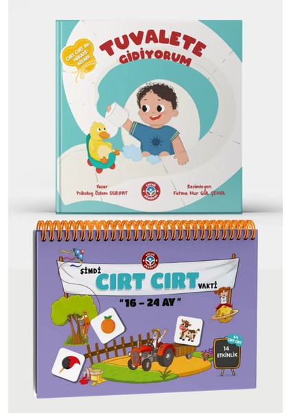16-24 Ay Cırt Cırtlı Etkinlik Kitabı ve Tuvalete Gidiyorum Cırt Cırtlı Etkinlik Kitabı