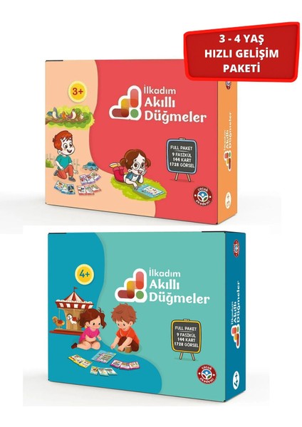 Ilkadım Akıllı Düğmeler Full Paket 3 ve 4 Yaş Paketi