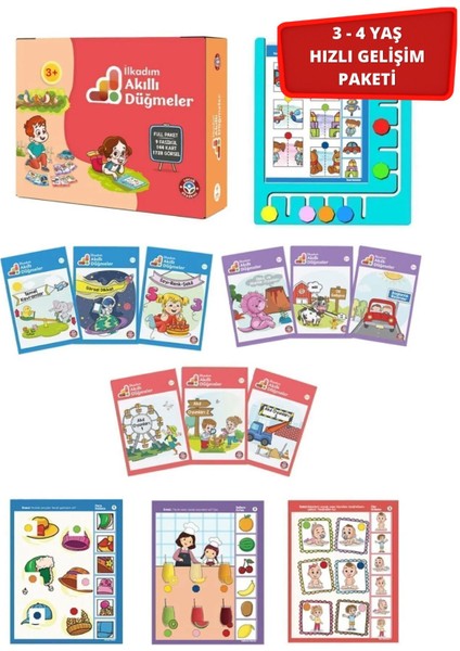 Ilkadım Akıllı Düğmeler Full Paket 3 ve 4 Yaş Paketi