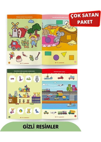 4 Yaş Dikkat-Etkinlik Seti ve Yaz Sil Serisi-1