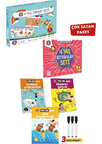 4 Yaş Dikkat-Etkinlik Seti ve Yaz Sil Serisi-3