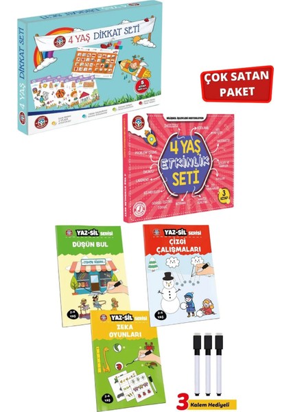 4 Yaş Dikkat-Etkinlik Seti ve Yaz Sil Serisi-2
