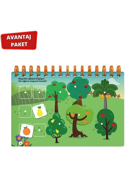 16-24 Ay Cırt Cırtlı Etkinlik Kitabı ve Ilk Adım Zeka Kartı Hayvanlar