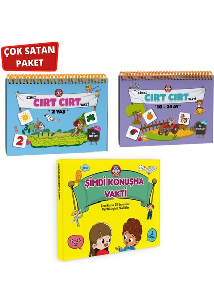 Şimdi Konuşma Vakti Seti / 16-24 Ay Cırt Cırtlı / 2 Yaş Cırt Cırtlı Vakti Etkinlik Kitabı