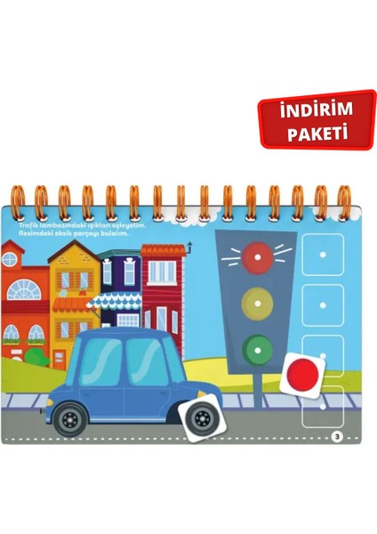 16-24 Ay Cırt Cırtlı Etkinlik Kitabı ve Kes Boya Yapıştır Hayvanlar modelleri