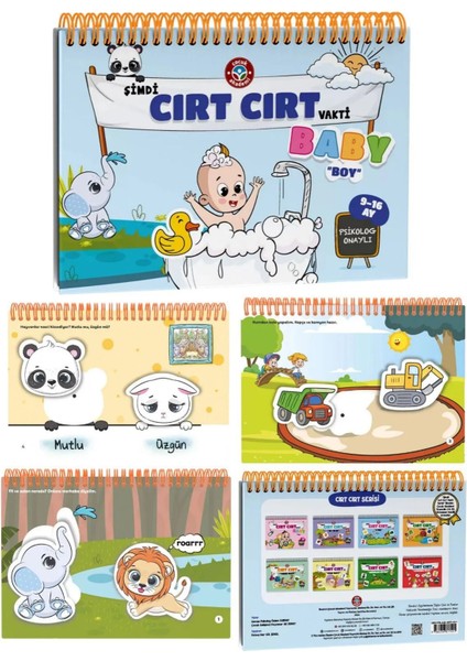 9-16 Ay Baby Boy Cırt Cırtlı Geliştiren Kitap Vakti