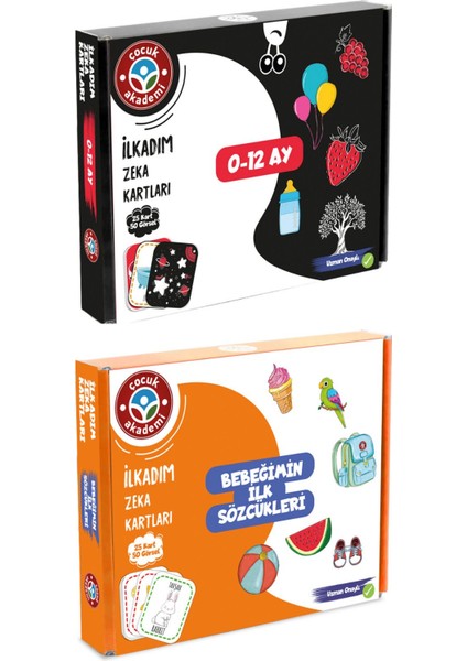 Bebeğimin Ilk Sözcükleri ve 0-12 Ay Ilk Adım Zeka Kartları