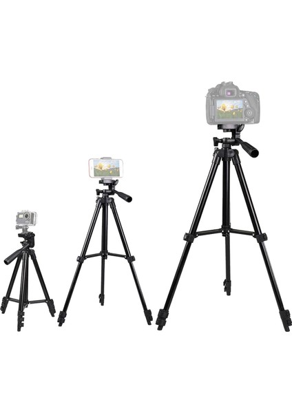 360 Derece Dönen 3 Ayaklı Kaymaz Ayaklı Kamera Telefon Uyumlu Tripod
