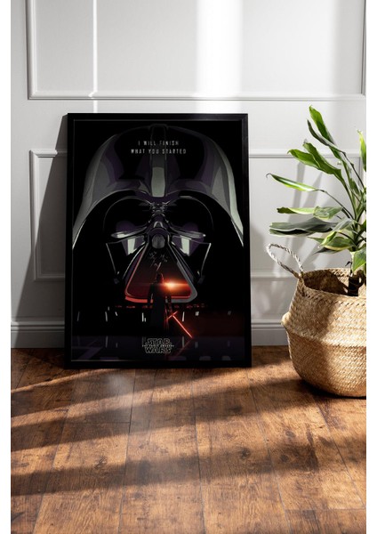 Star Wars Darth Vader Çerçeveli Tablo - Uzay Savaşları Fim Posteri Tablo fiyatları