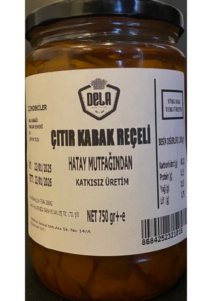 Çıtırkabak Reçeli Hatay Usulü 750 gr