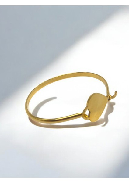 - Kalp Detaylı Kelepçe Bileklik - Paslanmaz Çelik - Özel Hediye Paketinde modelleri