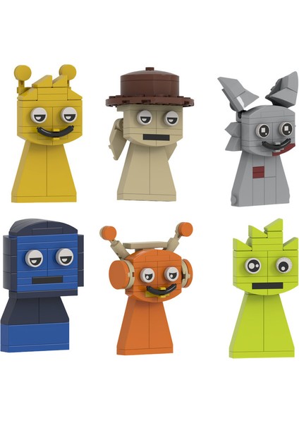 Sprunki Model Figür Parçacık Yaratıcı Oyuncak Yapı Taşı 6 Parçalı Set (Yurt Dışından)