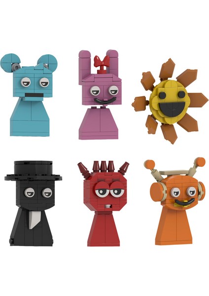 Sprunki Model Figür Parçacık Yaratıcı Oyuncak Yapı Taşı 6 Parçalı Set (Yurt Dışından)