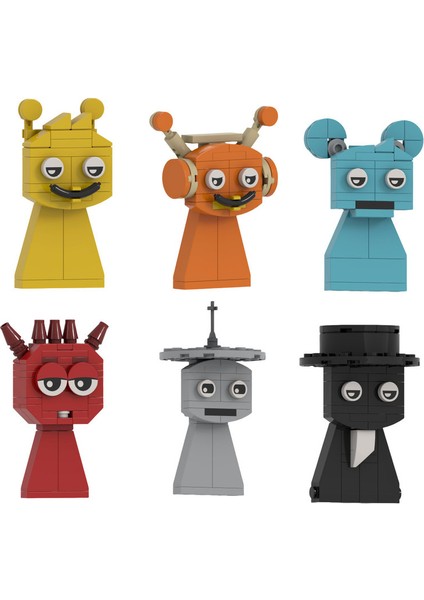 Sprunki Model Figür Parçacık Yaratıcı Oyuncak Yapı Taşı 6 Parçalı Set (Yurt Dışından)