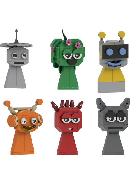 Sprunki Model Figür Parçacık Yaratıcı Oyuncak Yapı Taşı 6 Parçalı Set (Yurt Dışından)