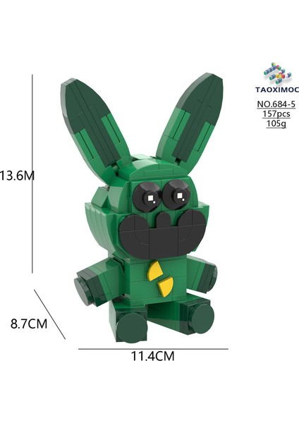 Poppy Smiling Critters Model Figür Parçacık Yaratıcı Oyuncak Yapı Bloğu (157 Adet) (Yurt Dışından)