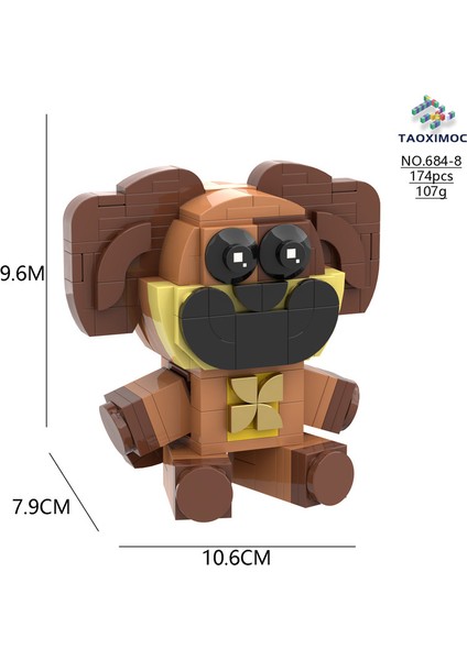 Poppy Smiling Critters Model Figür Parçacık Yaratıcı Oyuncak Yapı Bloğu (174 Adet) (Yurt Dışından)