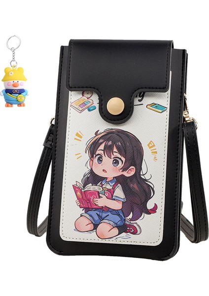 Dokunmatik Ekranlı Kız Telefon Çantası Sevimli Bayan Tek Omuz Crossbody Çanta Ince Mini Cüzdan (Yurt Dışından)