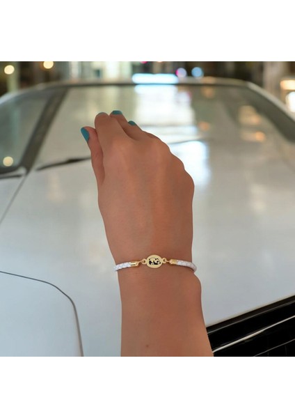 Kadınlar İçin Özel Tasarımlı 14 Ayar Altın Plakalı Panda Bilekliği fiyatları