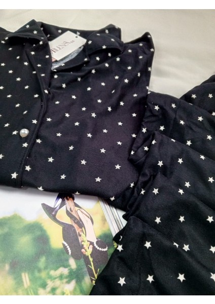 Alt Üst 2'li Takım Yıldız Desenli Pjama Takım Yılbaşı Pjama Takım modelleri