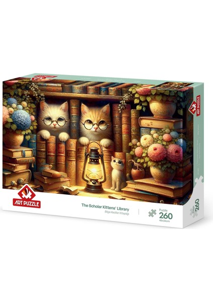 Bilge Kediler Kitaplığı 260 Parça Puzzle