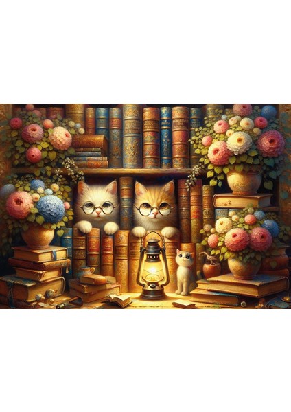Bilge Kediler Kitaplığı 260 Parça Puzzle