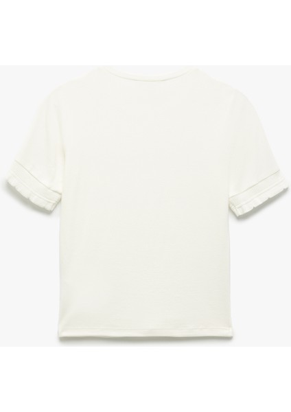 Viskon Slim Fit Kısa Kollu Bisiklet Yaka Tişört