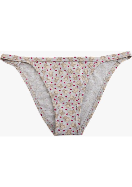 Pamuklu Biyeli Rahat Kalıp Çiçekli Kadın Külot