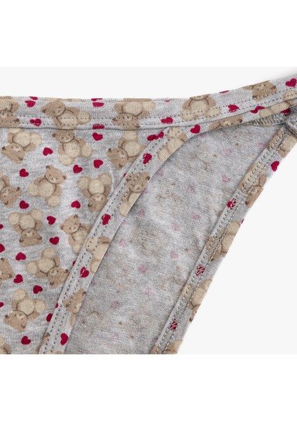 Pamuklu Biyeli Rahat Kalıp Çiçekli Kadın Külot modelleri