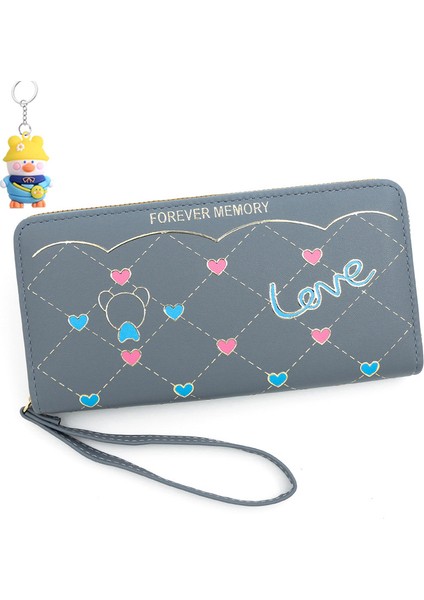 Bayanlar Uzun Kart Tutucu Uzun Cüzdan Çok Fonksiyonlu El Kayışı Büyük Kapasiteli Depolama Fermuarlı Kadın Çanta (Yurt Dışından)