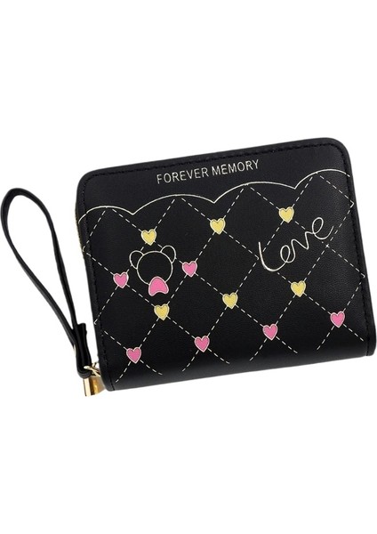 Bayan Kısa Cüzdan Basit Fermuarlı Küçük Para Cüzdanı Kart Tutucu Sevimli Para Cüzdanı (Yurt Dışından) fiyatları