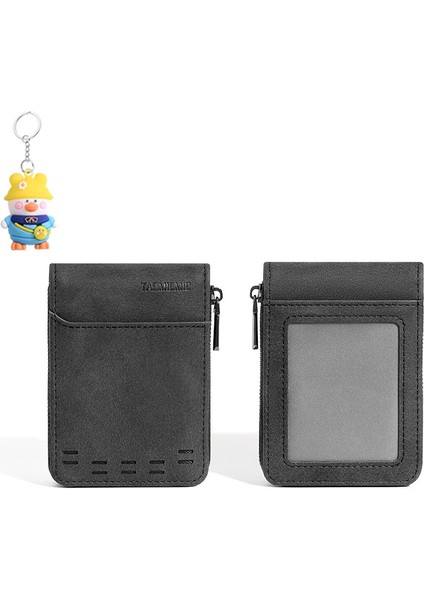 Erkek Organ Kart Tutucu Çok Fonksiyonlu Büyük Kapasiteli Fermuarlı Para Cüzdanı Kartvizit Kart Tutucu (Yurt Dışından)