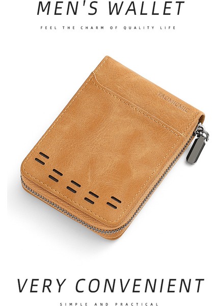 Erkek Organ Kart Tutucu Çok Fonksiyonlu Büyük Kapasiteli Fermuarlı Para Cüzdanı Kartvizit Kart Tutucu (Yurt Dışından) indirimleri