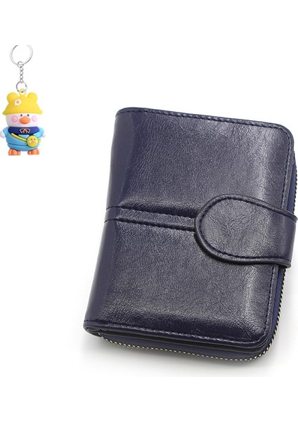 Bayanlar Kısa Cüzdan Moda Casual Basit Clutch Fermuarlı Çanta Çoklu Kart Yuvası Kart Tutucu Para Cüzdanı (Yurt Dışından)