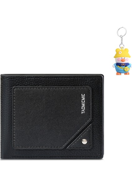 Moda Büyük Kapasiteli Yaratıcı Cüzdan Kısa Çok Fonksiyonlu Iki Katlı Iş Para Cüzdan Kart Tutucu (Yurt Dışından)