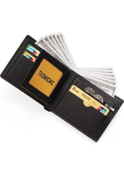 Moda Büyük Kapasiteli Yaratıcı Cüzdan Kısa Çok Fonksiyonlu Iki Katlı Iş Para Cüzdan Kart Tutucu (Yurt Dışından) modelleri