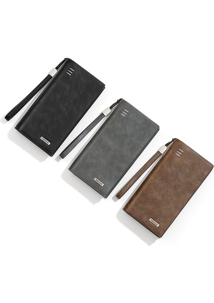 Iş Erkekler Kart Tutucu Başliyö Fermuarlı Clutch Çok Fonksiyonlu Moda Cep Telefonu Para Cüzdanı Cüzdan (Yurt Dışından)