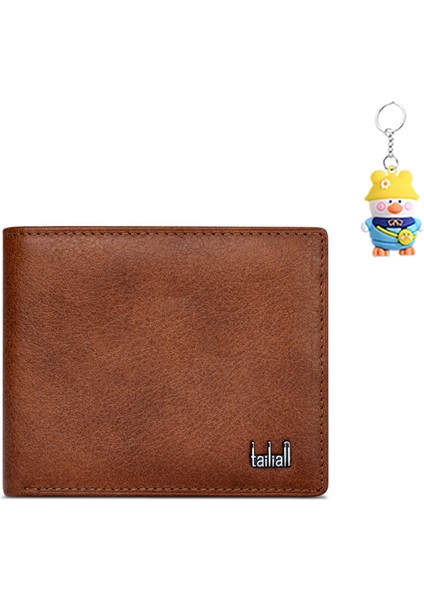 Erkek Cüzdan Kısa Iş Çoklu Kart Yuvası Cüzdan Kart Tutucu (Yurt Dışından)