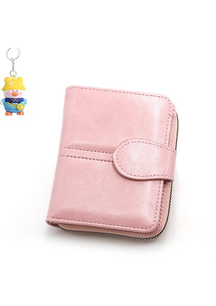 Bayanlar Kısa Cüzdan Moda Casual Basit Clutch Fermuarlı Çanta Çoklu Kart Yuvası Kart Tutucu Para Cüzdanı (Yurt Dışından)