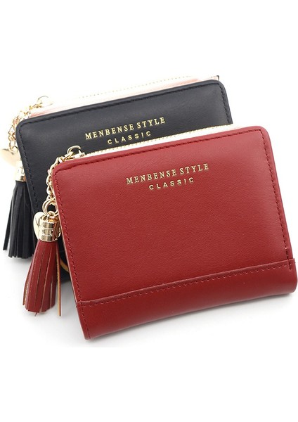 Bayan Cüzdanı Basit ve Çok Yönlü Püsküllü Çanta Fermuarlı Çanta Elli Çanta Boş Para Çanta Bayan Kısa Cüzdan (Yurt Dışından) fiyatları